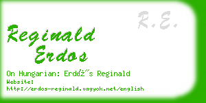reginald erdos business card